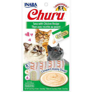 Inaba Churu Tuna With Chicken Recipe 56g Cat Treats