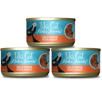 Tiki Cat Aloha Friends Wet Cat Food Tuna & Pumpkin -3 Oz. Can