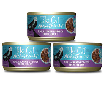 Tiki Cat Aloha Friends Wet Cat Food Tuna, Calamari & Pumpkin - 3 Oz. Can