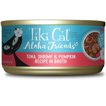 Tiki Cat Aloha Friends Wet Cat Food Tuna, Shrimp & Pumpkin -3 Oz. Can