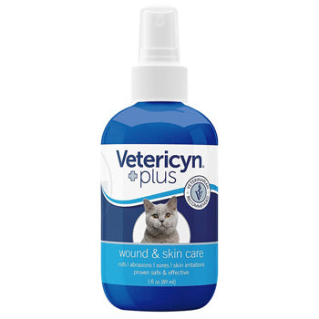 Vetericyn Plus Feline Antimicrobial Cat Wound & Skin Spray – 3oz