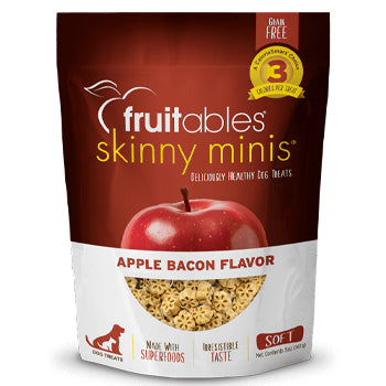 Fruitables Skinny Minis Dog Treats Apple & Bacon 5 oz