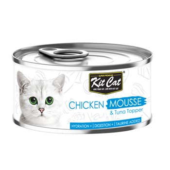 Kit Cat Chicken Mousse with Tuna Topper 80g
