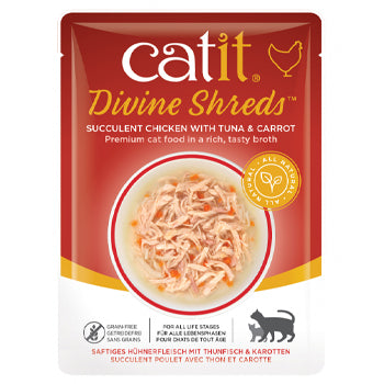 Catit Divine Shreds, Chicken with Tuna & Carrot 75g