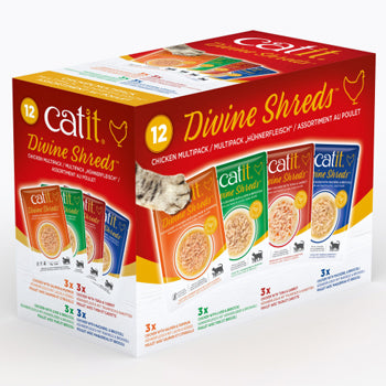 Catit Divine Shreds, Chicken Multipack 75g, 12pcs/box