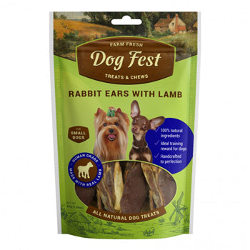 Dog Fest Rabbit Ears With Lamb For Mini-Dogs - 55g (1.94oz)