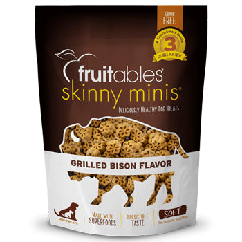 Fruitables Skinny Minis Dog Treats Grilled Bison 141 gr