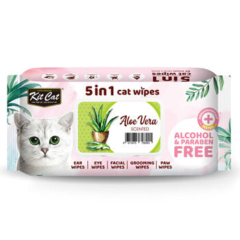 Kit Cat 5 in 1 Cat Wipes Aloe Vera