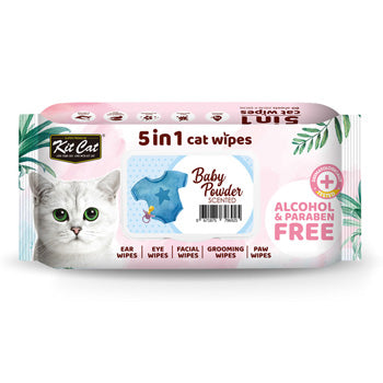 Kit Cat 5 in 1 Cat Wipes Baby Powder