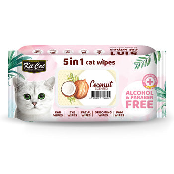 Kit Cat 5 in 1 Cat Wipes Coconut