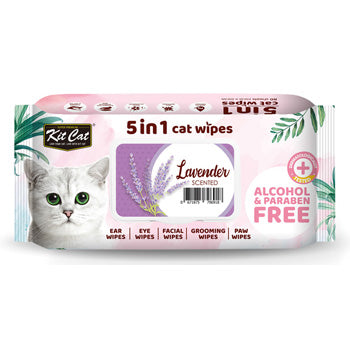 Kit Cat 5 in 1 Cat Wipes Lavender