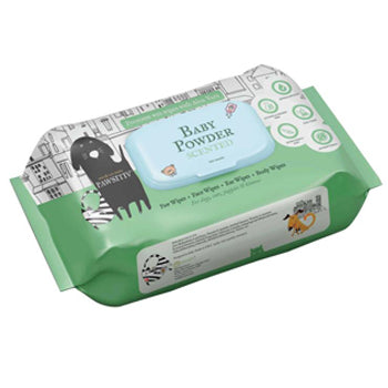 Pawsitiv Pet Wipes for Cats & Dogs - Baby Powder