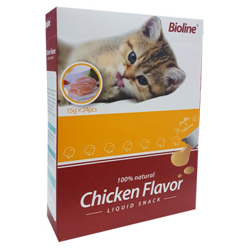 Bioline Cat Treats Chicken 15g x 24