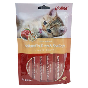 Bioline Cat Treats Yellowfin Tuna & Scallop 15g x 6