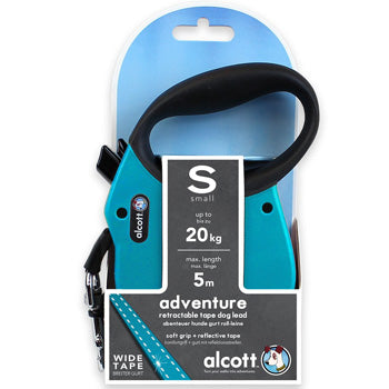 Adventure retractable leash, 5 m - Small - Blue
