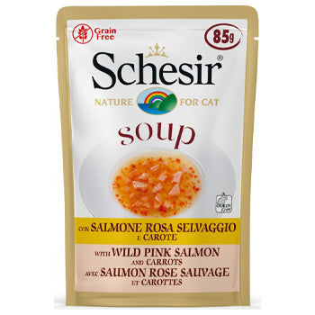Schesir Cat Wet Soup-With Wild Pink Salmon and Carrots 85g