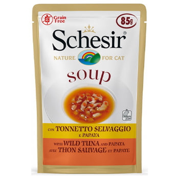 Schesir Cat Wet Soup-With Wild Tuna and Papaya 85g