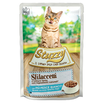 Stuzzy Cat Shreds with White Fish 85g