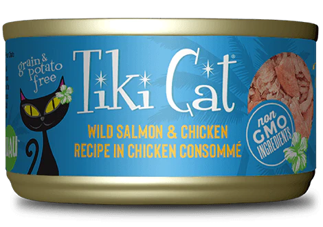 Tiki Cat Luau Wet Cat Food Napili Luau Salmon Chicken - 12Tr 2.8 Oz