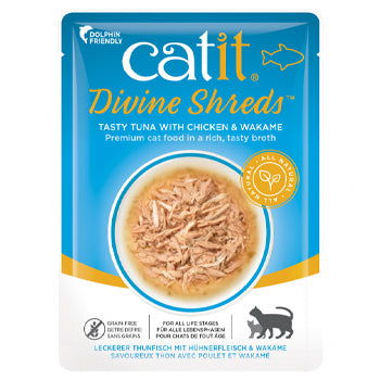 Catit Divine Shreds, Tuna with Chicken & Wakame 75g