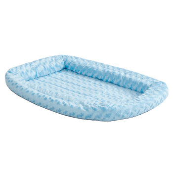 QuietTime Powder Blue Fashion Double Bolster Bed 18"