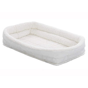 Quiet Time Deluxe Fleece Double Bolster Bed White 24"